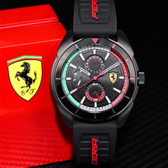 SCUDERIA FERRARI FORZA Multifunction Black Round Dial Men's Watch - 0830577