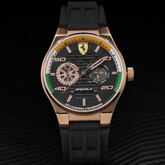 SCUDERIA FERRARI SPECIALE Multifunction Black Round Dial Men's Watch- 0830581