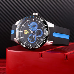 SCUDERIA FERRARI REDREV T Multifunction Black Round Dial Men's Watch- 0830587