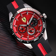 SCUDERIA FERRARI REDREV T Multifunction Red Round Dial Men's Watch - 0830588