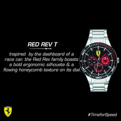 SCUDERIA FERRARI REDREV T Multifunction Black Round Dial Men's Watch- 0830589