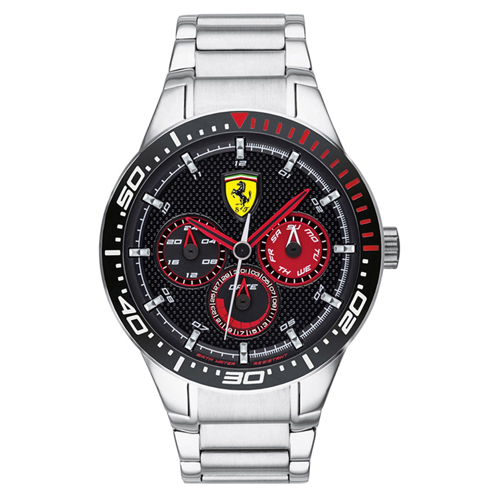 SCUDERIA FERRARI REDREV T Multifunction Black Round Dial Men's Watch- 0830589