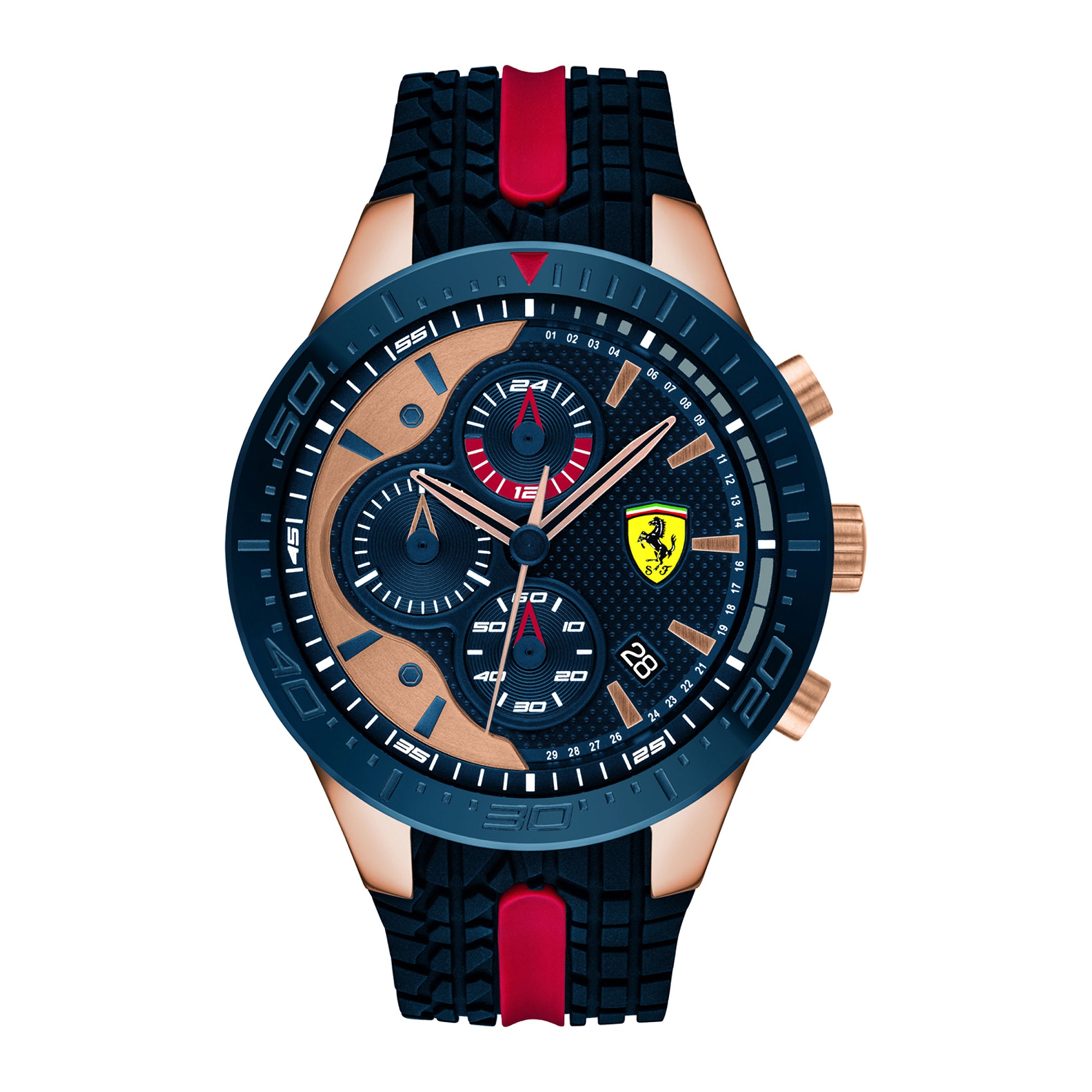 SCUDERIA FERRARI REDREV Chronograph Blue Round Dial Men's Watch- 0830591