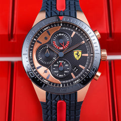 SCUDERIA FERRARI REDREV Chronograph Blue Round Dial Men's Watch- 0830591