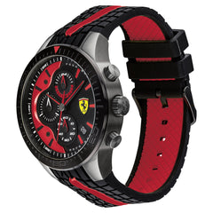 SCUDERIA FERRARI REDREV Chronograph Black Round Dial Men's Watch- 0830592