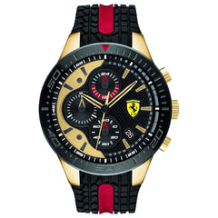 SCUDERIA FERRARI REDREV Chronograph Black Round Dial Men's Watch - 0830593