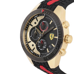 SCUDERIA FERRARI REDREV Chronograph Black Round Dial Men's Watch - 0830593