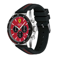 SCUDERIA FERRARI PILOTA Chronograph Red Round Dial Men's Watch- 0830595