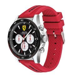 SCUDERIA FERRARI PILOTA Chronograph Black Round Dial Men's Watch- 0830596