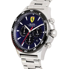 SCUDERIA FERRARI PILOTA Chronograph Blue Round Dial Men's Watch- 0830598