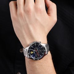 SCUDERIA FERRARI PILOTA Chronograph Blue Round Dial Men's Watch- 0830598