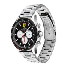 SCUDERIA FERRARI PILOTA Chronograph Black Round Dial Men's Watch- 0830599