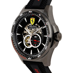 SCUDERIA FERRARI PILOTA Automatic Black Round Dial Men's Watch- 0830600