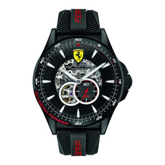 SCUDERIA FERRARI PILOTA Automatic Black Round Dial Men's Watch- 0830600