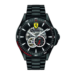 SCUDERIA FERRARI Pilota Skeleton Mechanical Automatic Black Round Dial Men's Watch - 0830602
