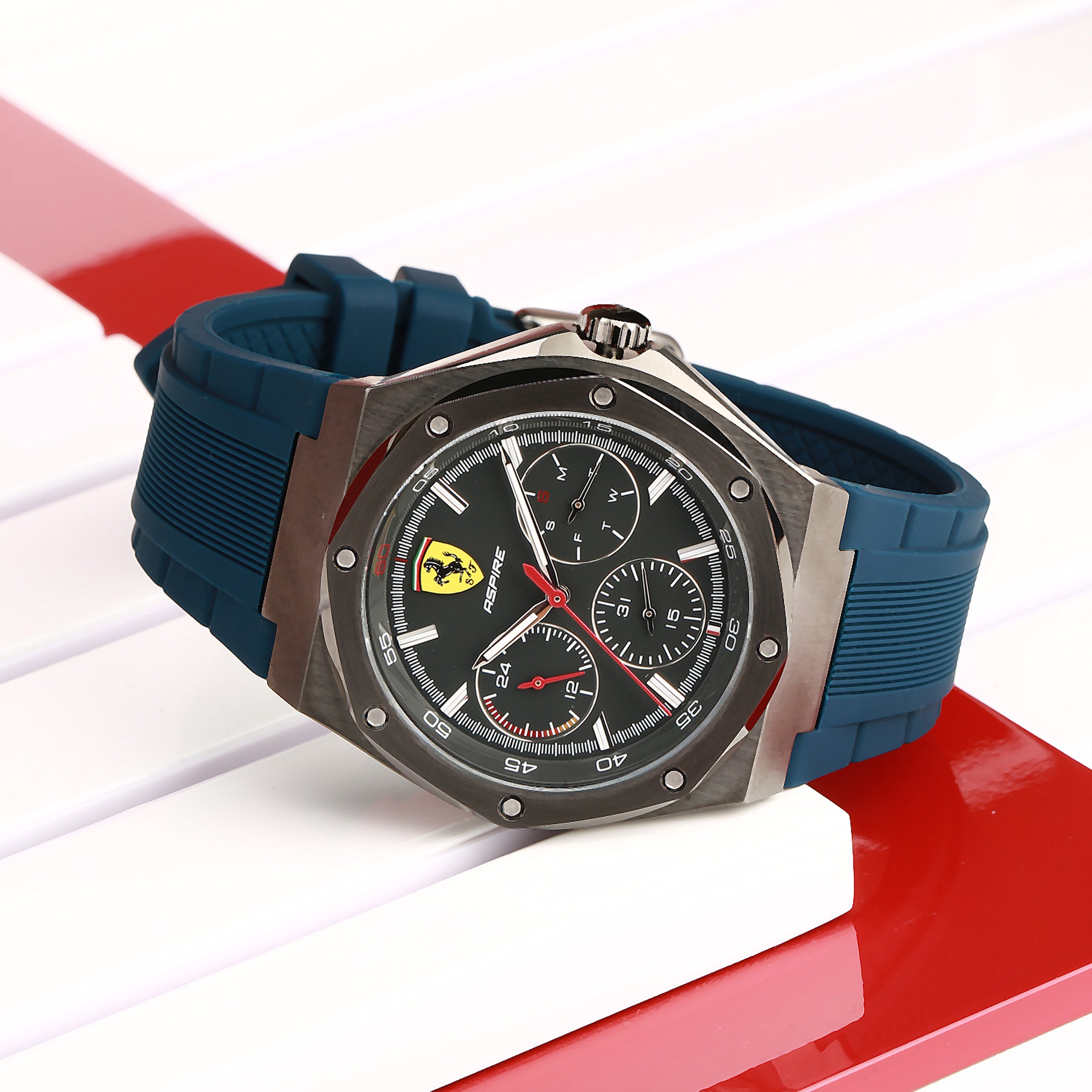 SCUDERIA FERRARI ASPIRE Multifunction Black Round Dial Men's Watch- 0830604