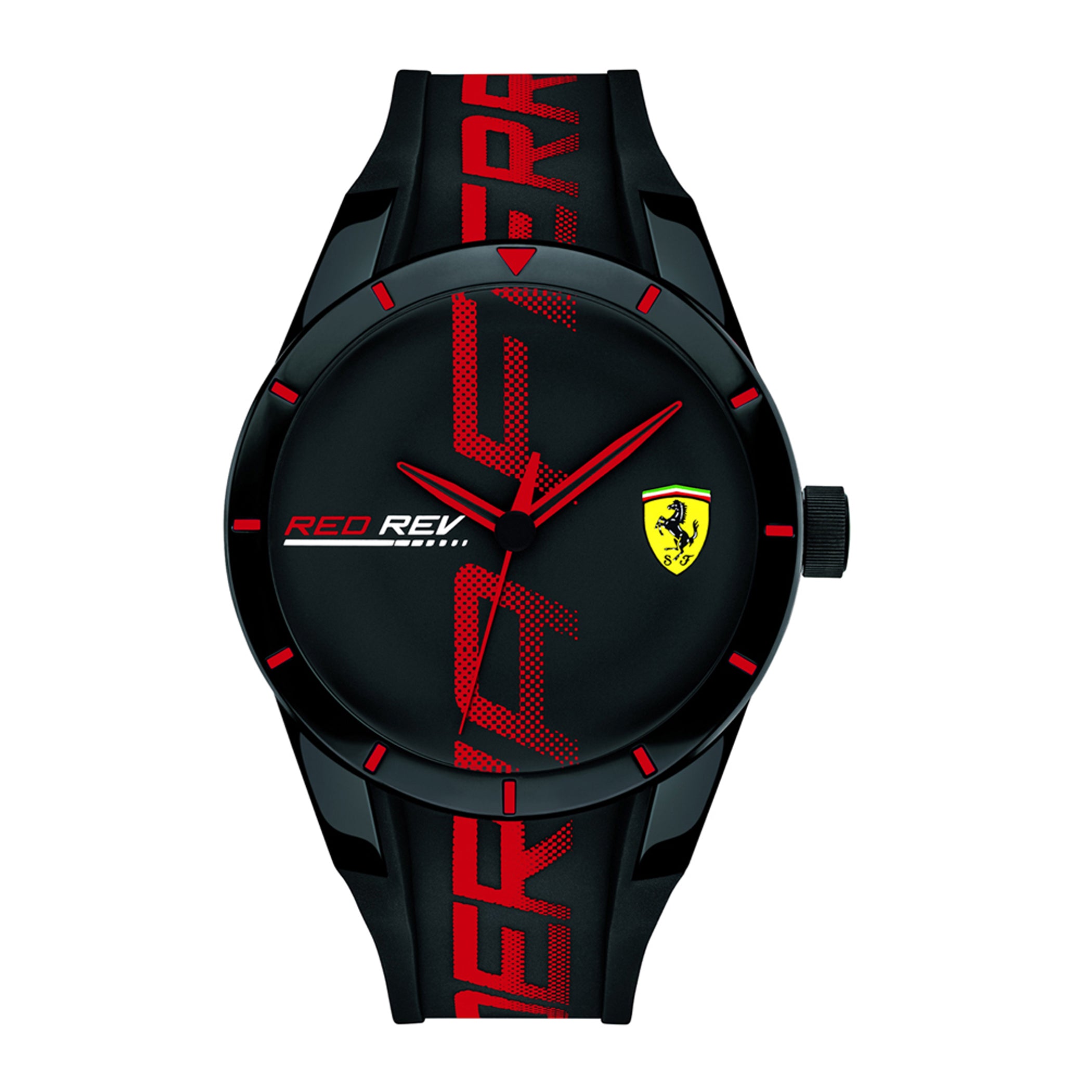 SCUDERIA FERRARI REDREV Quartz Black Round Dial Men's Watch- 0830614