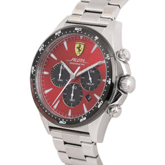SCUDERIA FERRARI PILOTA Chronograph Red Round Dial Men's Watch - 0830619