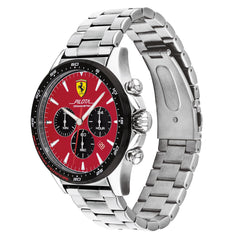 SCUDERIA FERRARI PILOTA Chronograph Red Round Dial Men's Watch - 0830619