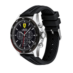 Scuderia Ferrari Pilota Chronograph Black Round Dial Men's Watch- 0830620