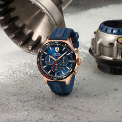 SCUDERIA FERRARI Pilota Chronograph Blue Round Dial Men's Watch - 0830621