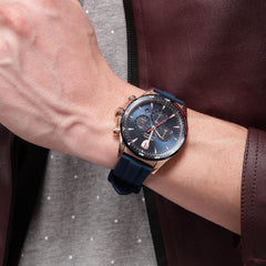 SCUDERIA FERRARI Pilota Chronograph Blue Round Dial Men's Watch - 0830621