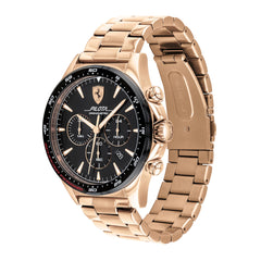 SCUDERIA FERRARI PILOTA Chronograph Black Round Dial Men's Watch - 0830625