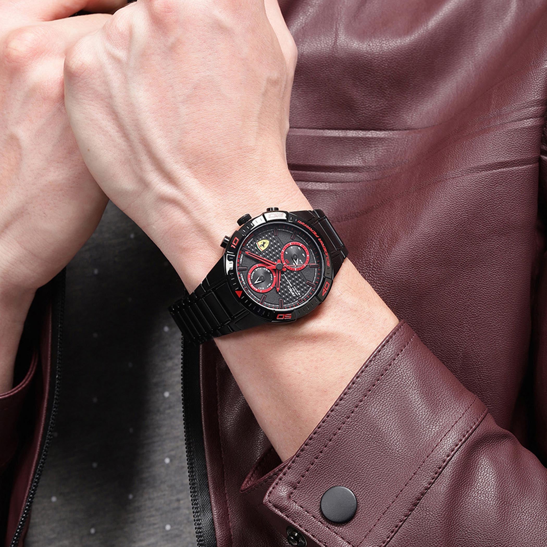 SCUDERIA FERRARI APEX Multifunction Black Round Dial Men's Watch - 0830635