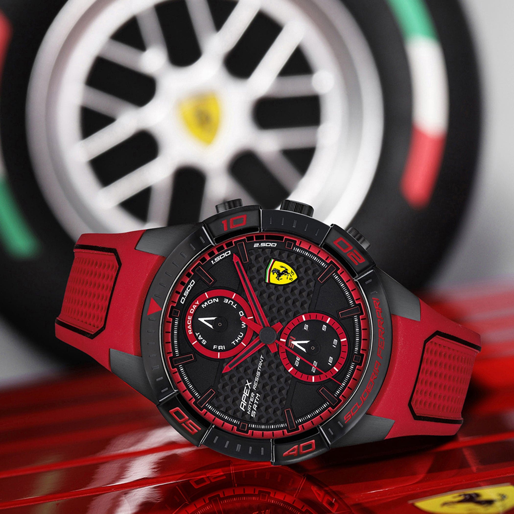 SCUDERIA FERRARI APEX Multifunction Black Round Dial Men's Watch- 0830639