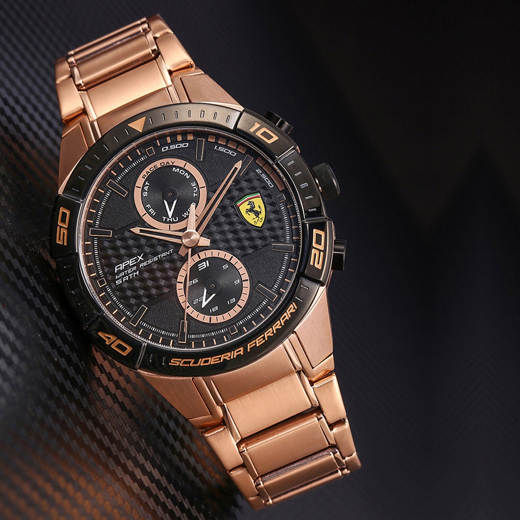 SCUDERIA FERRARI APEX Multifunction Black Round Dial Men's Watch- 0830640