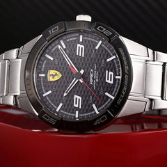 SCUDERIA FERRARI APEX Quartz Black Round Dial Men's Watch- 0830641