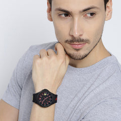 SCUDERIA FERRARI PIT CREW Quartz Black Round Dial Men's Watch- 0830643