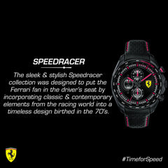 SCUDERIA FERRARI SPEEDRACER Chronograph Black Round Dial Men's Watch- 0830647