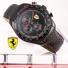 SCUDERIA FERRARI SPEEDRACER Chronograph Black Round Dial Men's Watch- 0830647