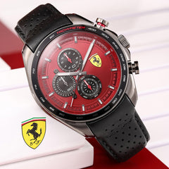 SCUDERIA FERRARI SPEEDRACER Chronograph Red Round Dial Men's Watch- 0830650