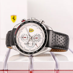SCUDERIA FERRARI SPEEDRACER Chronograph Silver Round Dial Men's Watch- 0830651
