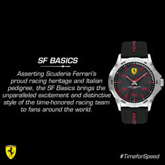 SCUDERIA FERRARI SF BASICS Quartz Black Round Dial Men's Watch- 0830668
