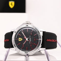 SCUDERIA FERRARI SF BASICS Quartz Black Round Dial Men's Watch- 0830668