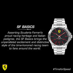 SCUDERIA FERRARI SF BASICS Quartz Black Round Dial Men's Watch- 0830669