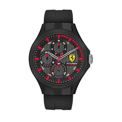 SCUDERIA FERRARI PIT CREW Multifunction Black Round Dial Men's Watch- 0830678