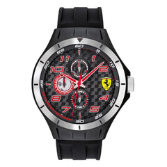 SCUDERIA FERRARI Lap Time Multifunction Black Round Dial Men's Watch - 0830679
