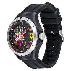 SCUDERIA FERRARI Lap Time Multifunction Black Round Dial Men's Watch - 0830679