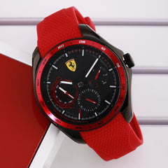SCUDERIA FERRARI SPEEDRACER Multifunction Black Round Dial Men's Watch- 0830681
