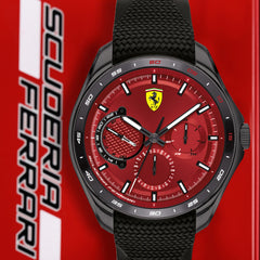 SCUDERIA FERRARI SPEEDRACER Multifunction Red Round Dial Men's Watch- 0830682