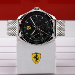 SCUDERIA FERRARI SPEEDRACER Multifunction Black Round Dial Men's Watch- 0830684