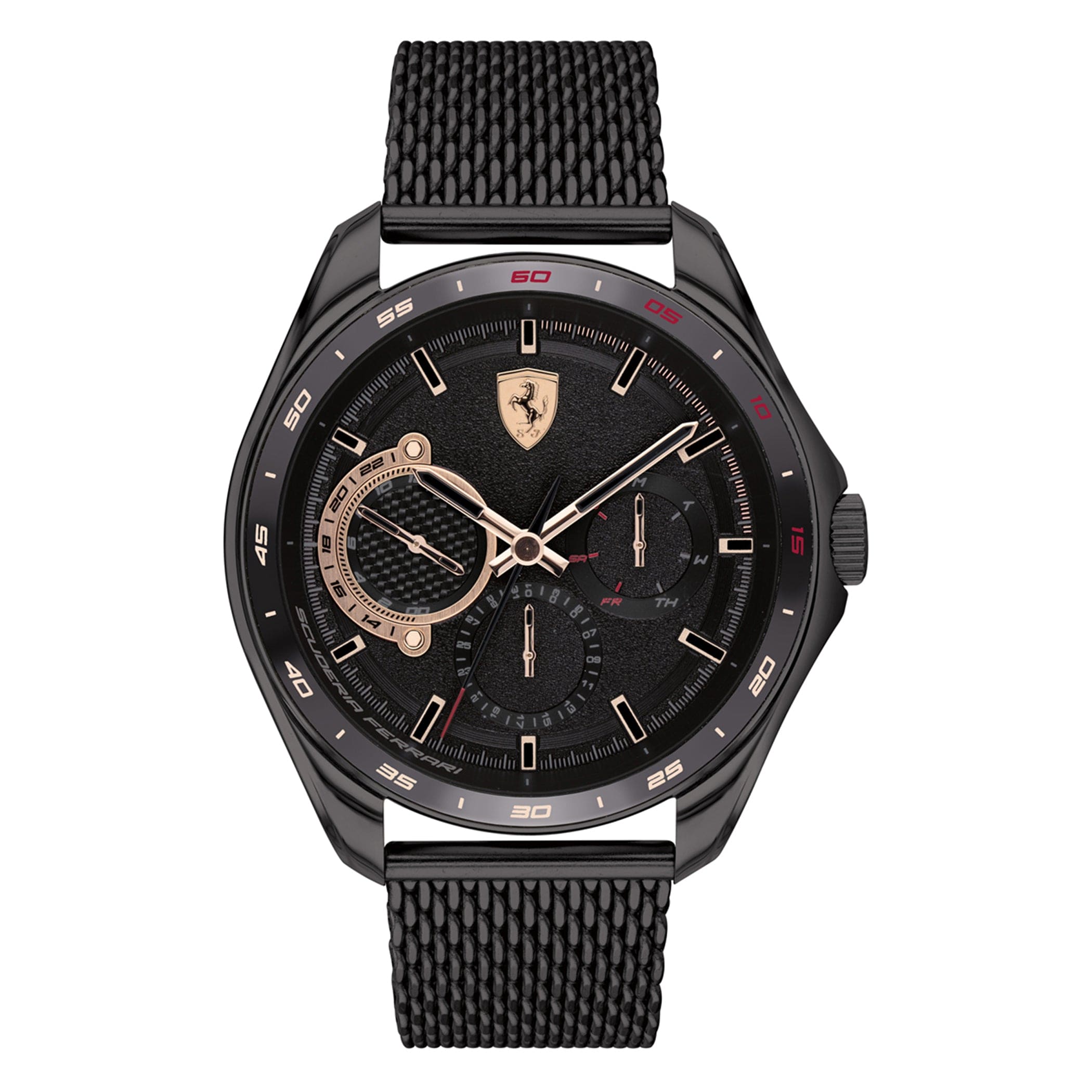 SCUDERIA FERRARI SPEEDRACER Multifunction Black Round Dial Men's Watch- 0830686