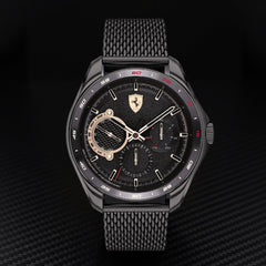 SCUDERIA FERRARI SPEEDRACER Multifunction Black Round Dial Men's Watch- 0830686