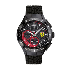 SCUDERIA FERRARI RACE DAY Chronograph Black Round Dial Men's Watch- 0830696