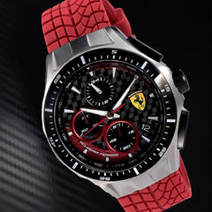 SCUDERIA FERRARI RACE DAY Chronograph Black Round Dial Men's Watch - 0830697