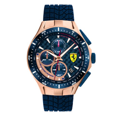 SCUDERIA FERRARI RACE DAY Chronograph Blue Round Dial Men's Watch- 0830699